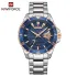 NAVIFORCE NF9191 Men Business Quartz Wristwatch Stainless Steel Sport Military Date Week Waterproof Male Clock